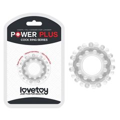 Прозрачное эрекционное кольцо POWER PLUS Cockring - 