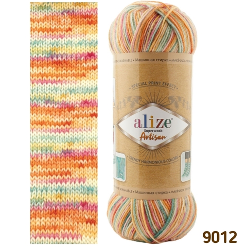 ALIZE SUPERWASH ARTISAN 9012, Мультиколор