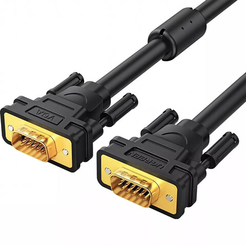 Кабель UGREEN VG101 (11633) VGA Male to Male Cable 10м, черный