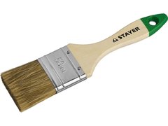 STAYER LASUR, 50 мм, 2?, смешанная щетина, деревянная ручка, для высокотекучих ЛКМ, плоская кисть (01031-50) (12 штук)