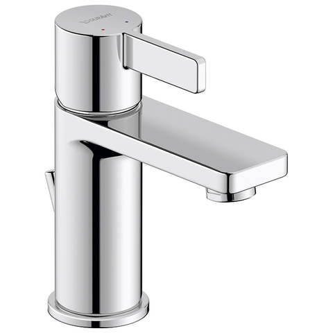 Duravit D-Neo Смеситель для раковины на 1 отв., с донным клапаном, h=151мм, излив 94мм цвет: хром DE1010001010