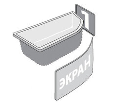 ВАННА АКРИЛОВАЯ TRITON БЕЛЛА ЭКСТРА 1400х760 правая с каркасом и сифоном