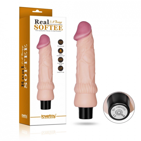 Реалистичный вибратор Real Softee Lovetoy (19,3*3,7)