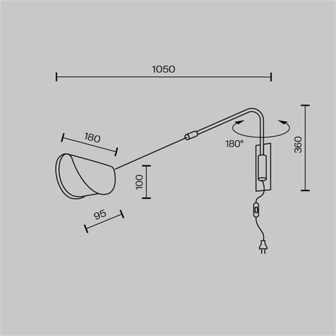Настенный светильник Maytoni Mollis MOD126WL-01B1