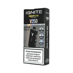 Одноразовая электронная сигарета Ignite V250 Black - Pineapple Ice (25000 затяжек)