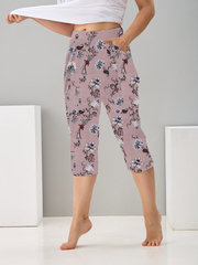 Бриджи Д-5Х/бордоклетка-цветы