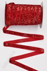 Лента с люрексом (1см*18,29м), Красный (16), 1 шт.