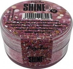 Пищевые блестки, 5 г. Светло розовые