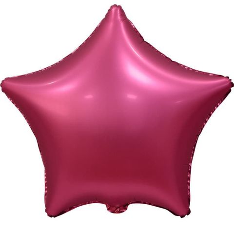 Шар звезда Сатин Бордовый, 45 см