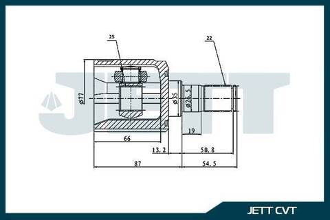 ШРУС внутренний JETT V40-4009