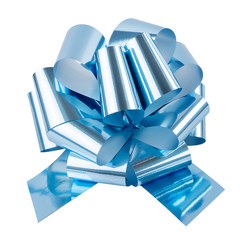 Бант-Шар, Голубой, Металлик / 21см*8см, 1 шт.