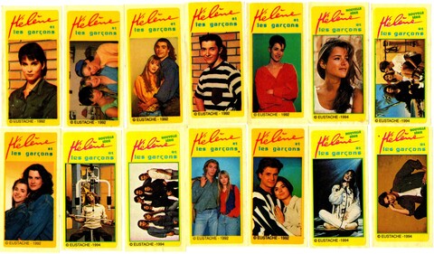 Наклейки 14 штук Helene et les garcons / Элен и ребята. 1992 - 1994 гг. Без повторов