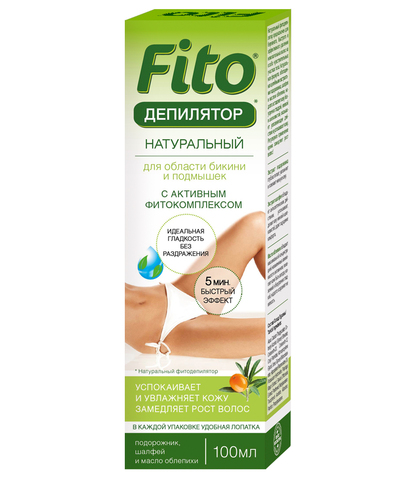 ФИТО Натуральный Фитодепилятор д/обл. бикини и подмышек с подорожником 100мл