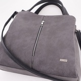 Сумка Саломея 373 македония серый + черный