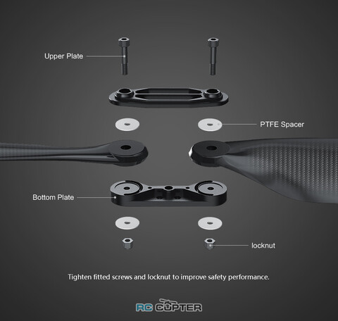 Пропеллер карбоновый FA 18.2x5.9 T-Motor складной (пара)