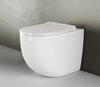 Ceramica Nova Mia CN1810 Напольный пристенный унитаз-соло с ультра тонким сидением с функцией плавного закрытия, цвет: белый