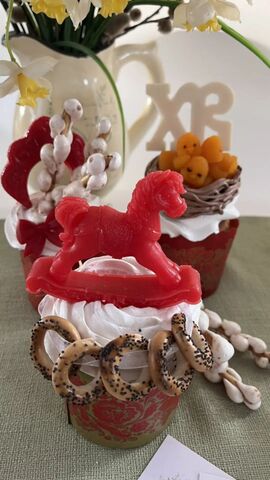 Мини-куличи детские с цукатами 7см