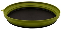 Тарелка Tramp силикон с пласт дном 25,5*25,5*4 , оливковый