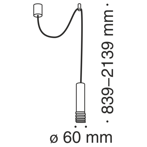Подвесной светильник Technical Kinzo P025PL-01B