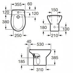 БИДЕ НАПОЛЬНОЕ ROCA VICTORIA