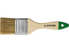 STAYER LASUR, 50 мм, 2?, смешанная щетина, деревянная ручка, для высокотекучих ЛКМ, плоская кисть (01031-50) (12 штук)