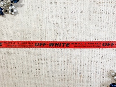 Лента репсовая с принтом, ш. 1 см, красный