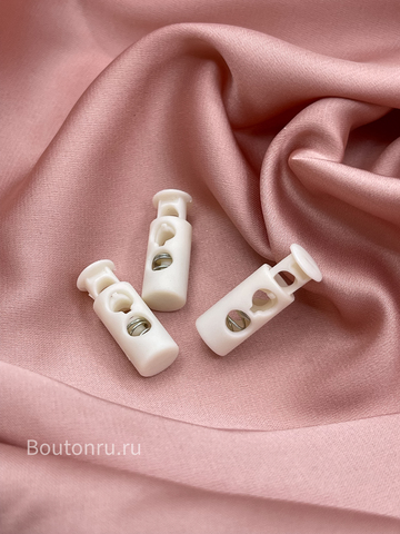 Фиксатор белый для шнура цилиндр