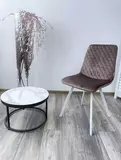 фото 2 Стул DAIQUIRI BLUVEL-38 LATTE / белый каркас, велюр М-City на profcook.ru