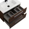 Cezares ECO-CER-N-1200-2C-SO-NCS-P ECO-CER-N База под раковину подвесная с двумя выкатными ящиками, Орех шоколад Софт, 1200x457x500, ECO-CER-N-1200-2C-SO-NCS-P