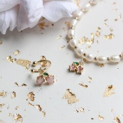 Подвеска с фианитами Вишня 10*8 мм, позолота, П220