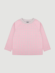 Лонгслив оверсайз Mjölk Клетка розовая