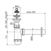 Alcaplast Сифон для умывальника ?40 AG210512140 (A41)