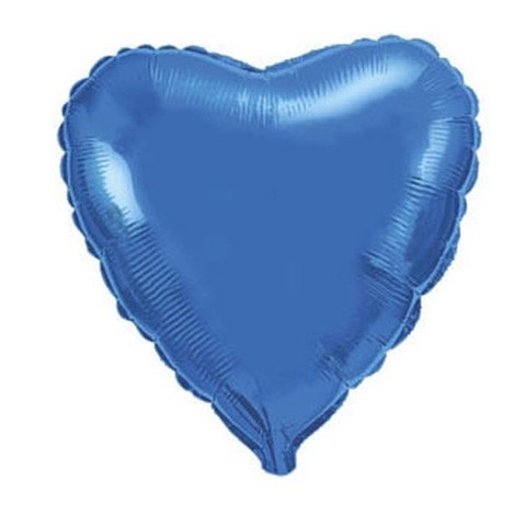 Сердце Металлик Синий (46 см)