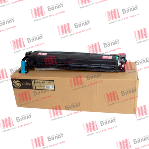 Блок фотобарабана в сборе с блоком проявки БУЛАТ s-Line MP C2003 (D1882254, D1882252 + D1773026) для Ricoh Aficio MP C2003 (Голубой, 60000 стр.), универсальный, ref