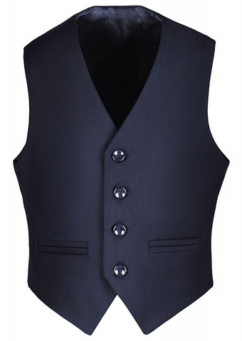 Синий костюмный жилет STENSER