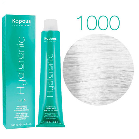 Kapous HY Hyaluronic Acid 1000 (Усилитель беспигментный) - Крем-краска для волос с гиалуроновой кислотой