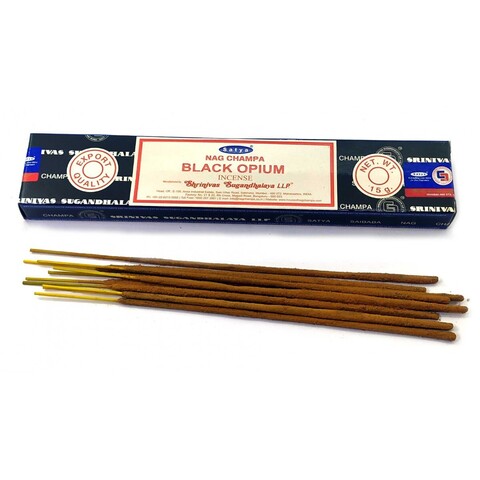 Satya NAG CHAMPA BLACK OPIUM (Благовония НАГ ЧАМПА ЧЁРНЫЙ ОПИУМ, Сатья), 15 г.