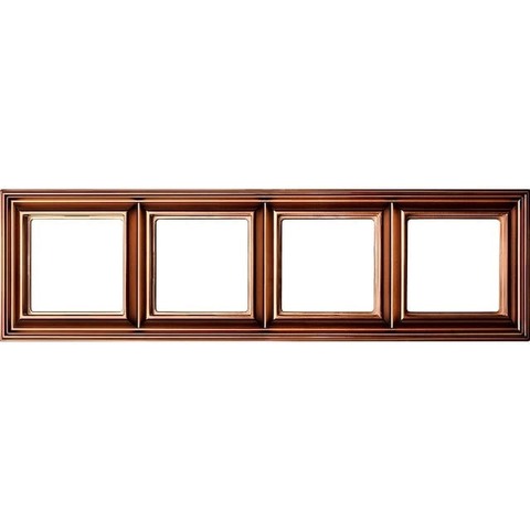 Рамка на 4 поста. Цвет Антик. JUNG. Eco Profi Deco. EPD484AT