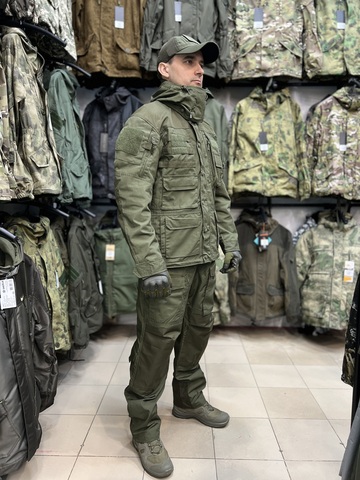 Костюм тактический Rescuer Олива (RipStop, MOLLE, демисезон)