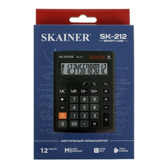 
          Калькулятор настольный SKAINER 12 Bit, LCD, 13.7*10.3*3.1 см, чёрный