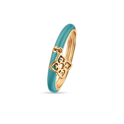 Classic Yellow Gold Enamel Ring