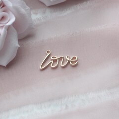 Подвеска Love 20*7 мм, позолота, П931
