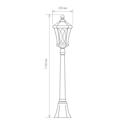 Virgo F черное золото уличный светильник на столбе IP44 GLXT-1450F