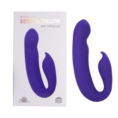 Фиолетовый вибратор G-Spot Dual Stimulator with Rolling Ball - 17,1 см. - 
