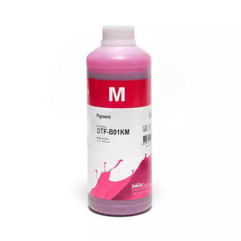 Чернила DTF Inktec пурпурные 1 кг, в бутылке, для пигментных печатных головок струйных принтеров Epson i3200 , DX5, DX7, ХР600.