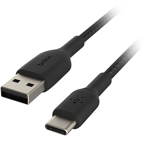 Кабель Belkin BoostCharge USB-A to USB-C Braided Cable 2м, Black