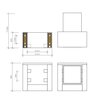 Decor Walther 0591900 Decor Walther Brick WMG Стакан подвесной, фарфор белый, цвет: хром
