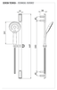 Remer 317V315P3 Душевая стойка с ручным душем и шлангом Remer 317V315P3