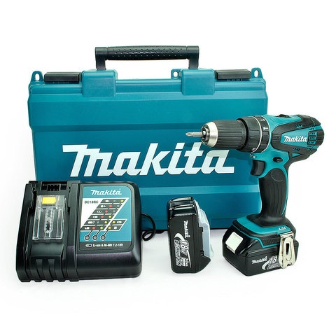 Аккумуляторная ударная дрель-шуруповёрт Makita DHP456RFE