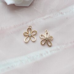 Подвеска Цветок с фианитом 17*14 мм, позолота, П239